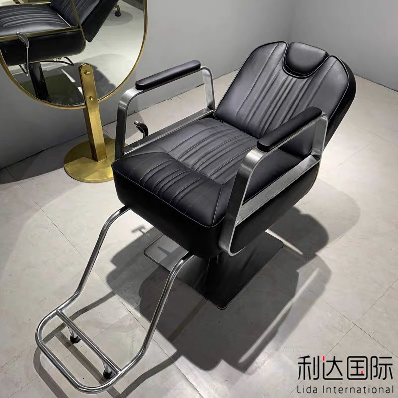 Hair salon special hair cutting chair simple hair salon chair lift stool hairdressing chair net celebrity hairdressing chair can be folded high-end