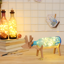 inspirational elk lamp Nordic deer starry sky bedroom table lamp