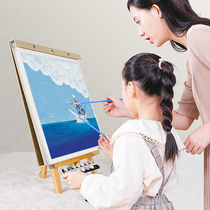 Yiqi painting children cartoon animation digital oil painting diy color painting simple acrylic color painting album set