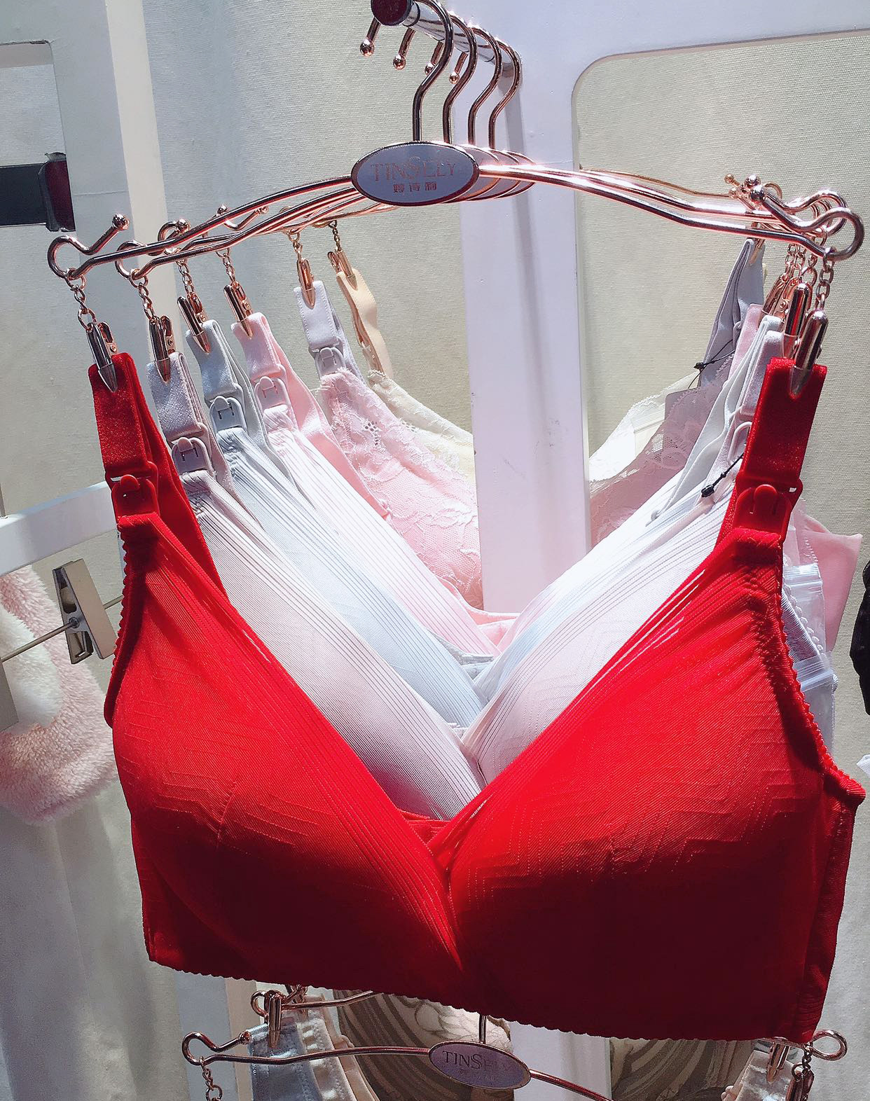 Maternity underwear postpartum non-steel gathered anti-sagging cotton nursing bra feeding during pregnancy