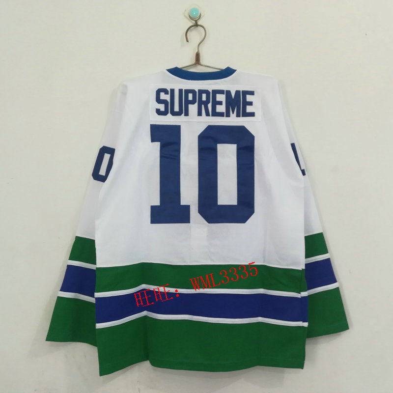 Special Clearance Thunderbird No. 10 Hockey Suit White and Black Jerseys