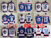 Winnipeg Jets retro ice hockey suit Bobby Hull Teemu Selanne Jersey