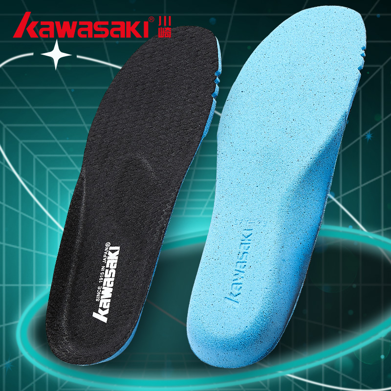 Kawasaki Badminton Sports Shock Absorbing insole Male Sweat Sweat and Deodorant Breathable Women's Soft Bottom Comfort Ultra Soft High Bomb