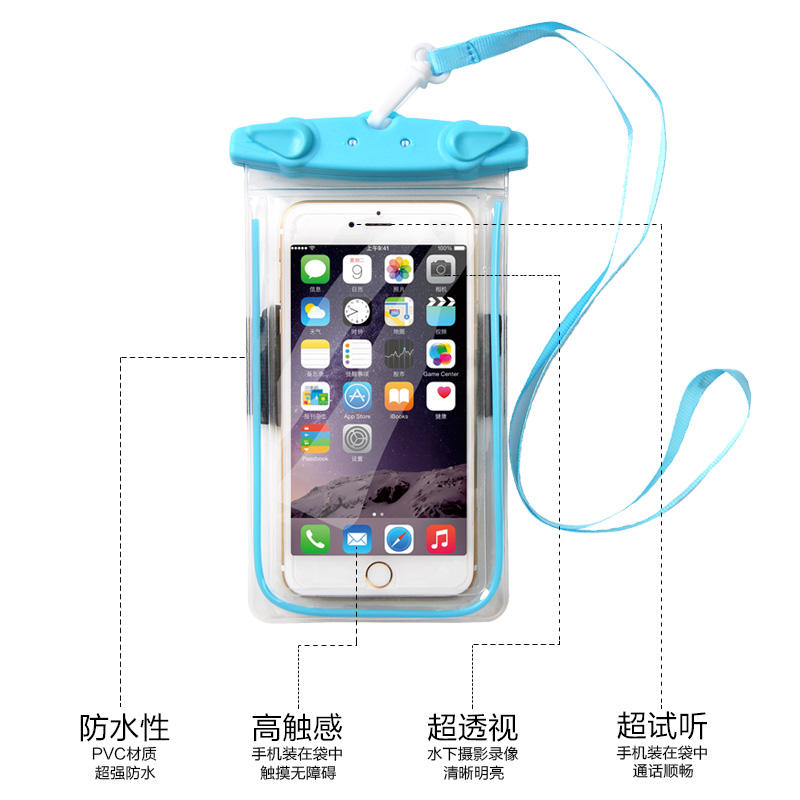 Underwater camera phone waterproof bag spa swimming mobile phone