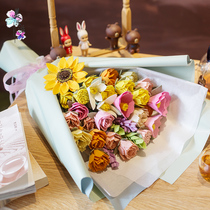 Sunflower bouquet non-woven creative handmade gift fabric diy material package to send girlfriend to boys