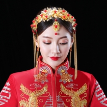 Bridal costume Headdress Xiuhe clothing Han Clothing accessories Chinese Fengguan Walking suit Wedding headdress Dress Hair accessories