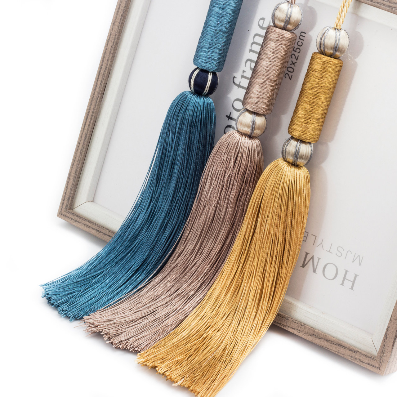 Curtain curtain head decorative long hanging ball Decorative long hanging spike long wooden beads hanging spike hanging ball DIY home improvement small hanging ball fashion models