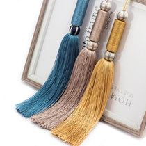 Curtain curtain head decoration long hanging ball decoration hanging ear long wooden beads hanging ball hanging ball DIY home decoration small hanging ball fashion style