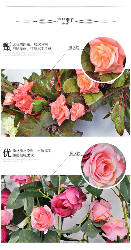 Hoa hồng nhân tạo nho nho treo tường đám cưới vòm trần trang trí hoa giả hoa hoa xanh cây nho - Hoa nhân tạo / Cây / Trái cây