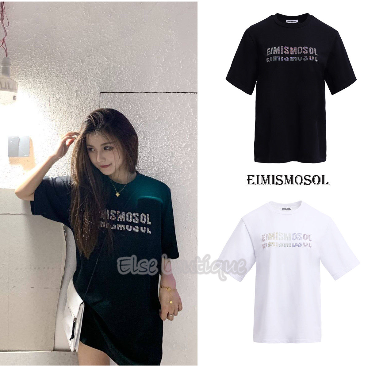 EIMISMOSOL 2020 Early autumn new designer brand fashion 100 hitch colorful diamond Logo short sleeve T-shirt male and female