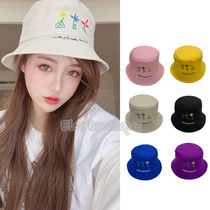 Andrea Martin genuine authorized spring and summer new fashion flower letter embroidery double-sided wearing fisherman hat