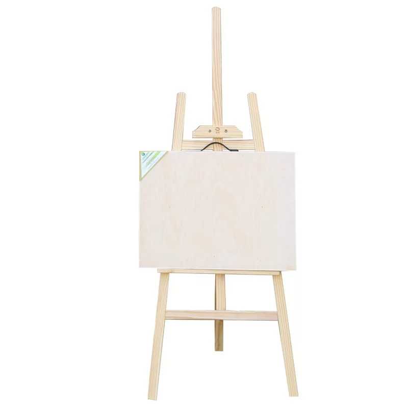 Iridescent Picture Frame Suit 4k Children's Painting Sketching Board 1 5 m Bracket Oil Painting Rack Yellow Pine Wood 1 75 m