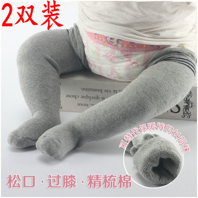 Fat baby stockings to thigh cotton pine baby boy stockings in winter, thick and plus autumn