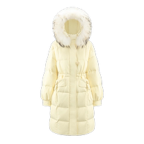 Ailai Fur Collar Down Jacket Womens 2023 New Fashion Hooded Long Light Luxurious Warm New Chinese Winter Jacket
