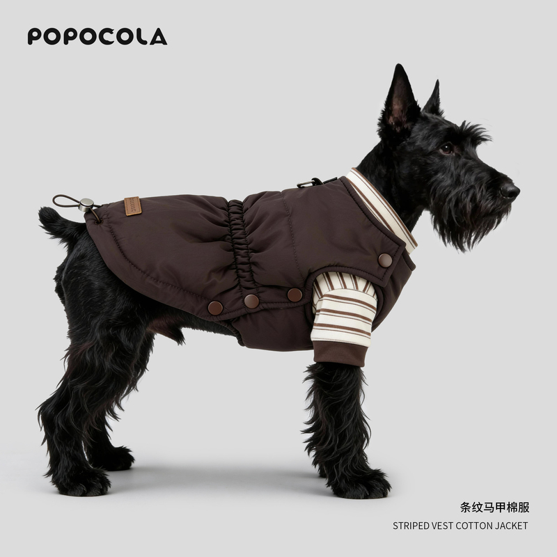 Small Dog Clothes Winter down Jacket Schnauzer Teddy Bichon Vest Warm Cotton Coat with Leash Attachment Small Dog Clothes Winter down Jacket Schnauzer Teddy Bichon Vest Warm Cotton Coat with Leash Attachment