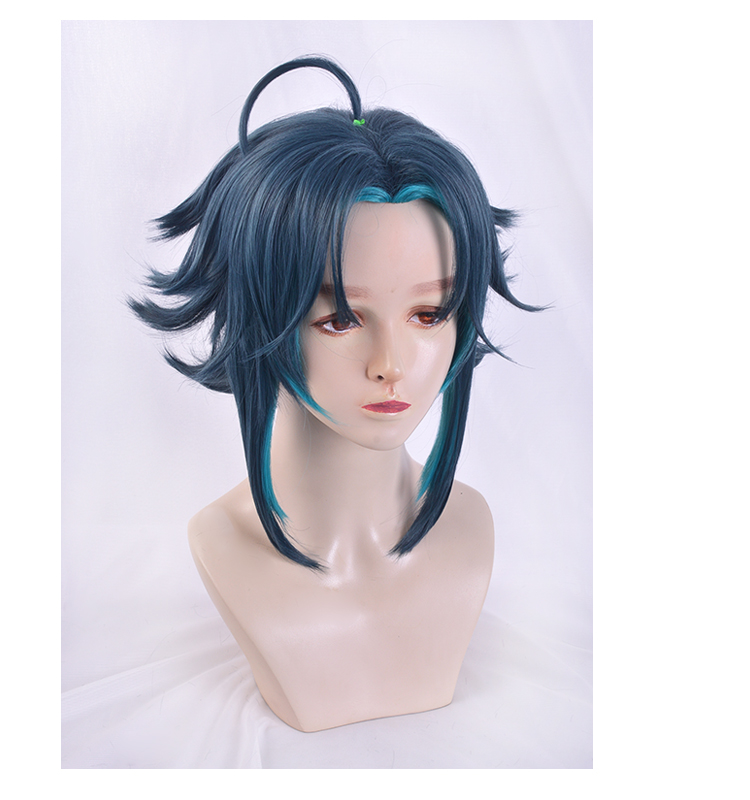 Game Genshin Impact Xiao Cosplay Wigs Men's Cool Short Hair Hairpieces ...