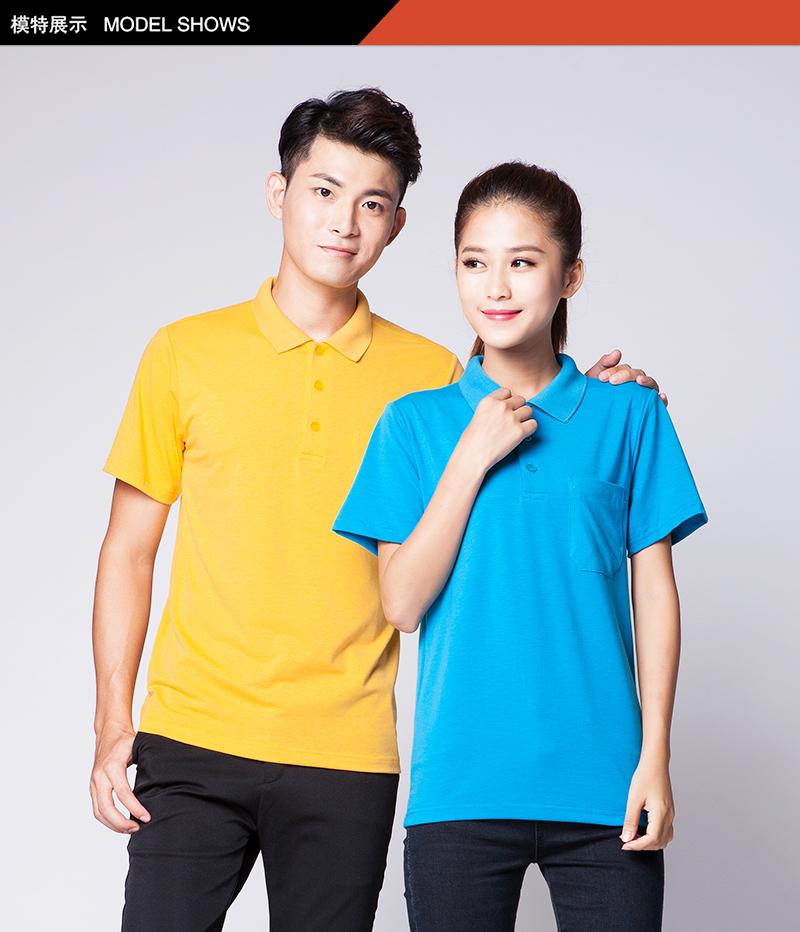 Mùa hè của nam giới và phụ nữ thể thao T-shirt màu rắn ve áo ngắn tay chì bông POLO áo sơ mi với túi cổ áo yếm