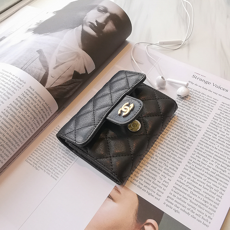 The first layer soft cowhide card bag women's 2022 new small and exquisite high-grade classic card holder leather multi-card slot small fragrance