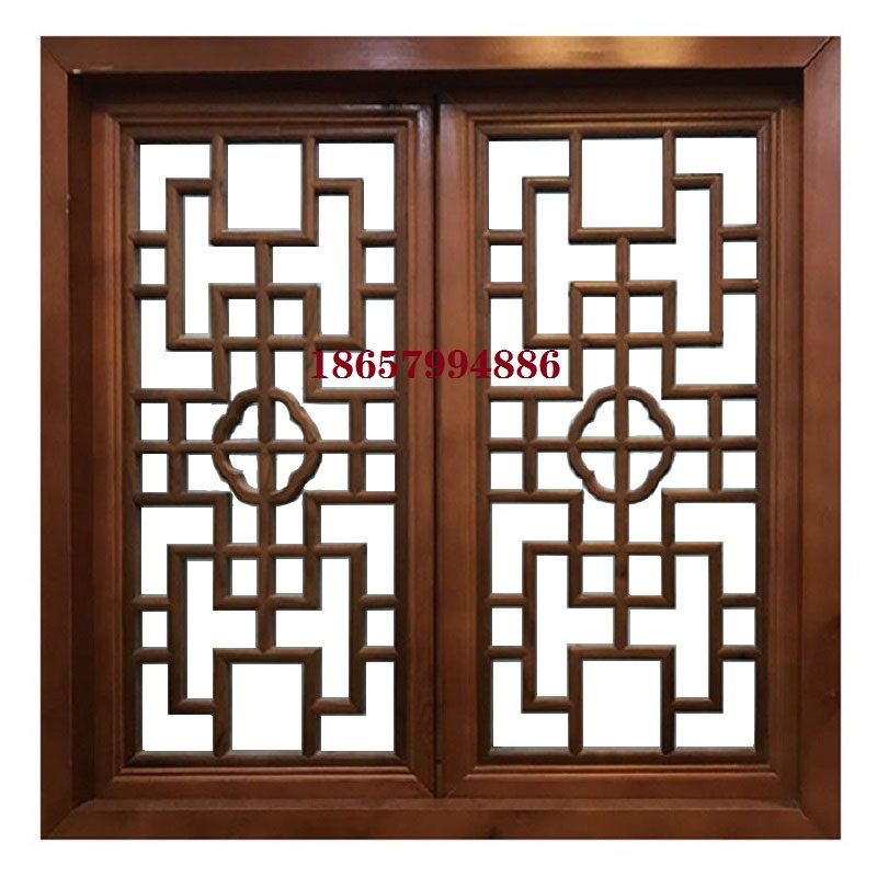 East Yang Wood Carving Antique Door Windows Chinese Decarbonated Solid Wood Flower Lattice Shutters Sliding Windows Moving Door Fake Windows Retro