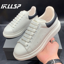 Small White Shoes Man Kooincun Abrasion Resistant New Tide Low Help Breathable Plate Shoes Genuine Leather 100 Hitch Daily Upscale European Station Mens Shoes