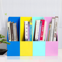 Office desktop file rack storage wooden creative file holder File data frame Student fashion book stand finishing box