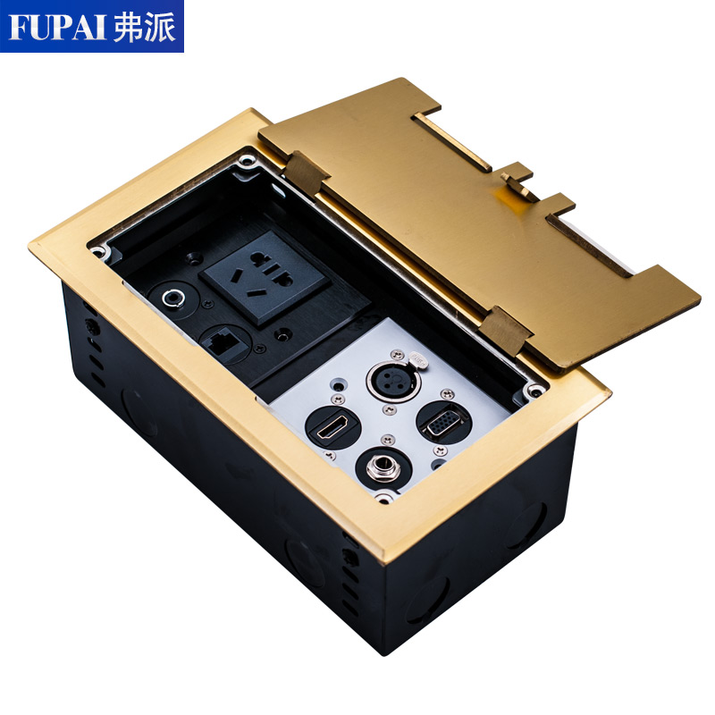 Stage special insertion microphone network audio multimedia stage junction box copper ground socket open ground plug