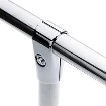 High load-bearing aluminum alloy 25mm two-way three-way z stainless steel round pipe connector shelf drying rack display rack