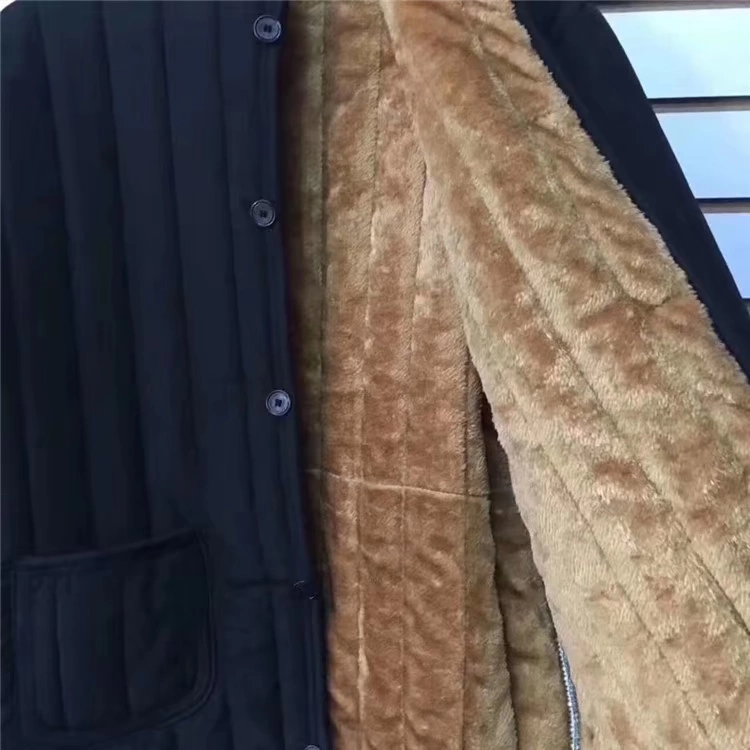 Áo khoác nam mùa đông áo khoác bố cộng với size trung niên cộng với nhung dày ấm áp quần áo cotton bán buôn gian hàng cung cấp áo parka nam