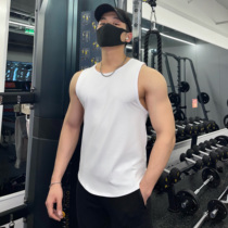 Fitness vest men's sleeveless waistcoat cotton training jacket wide loose summer running muscle basketball sports leisure tide