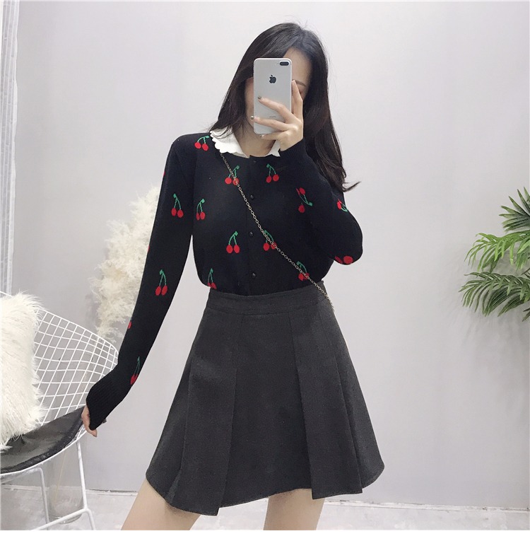 Áo len dệt kim nữ mùa thu áo len mùa thu và mùa thu mỏng tay dài bên ngoài áo len cardigan nhỏ tươi đồ công sở nữ