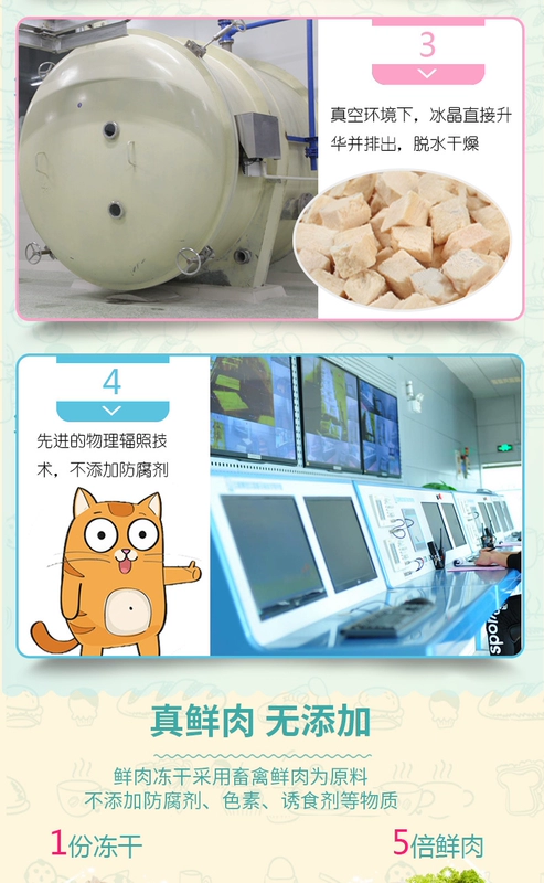 Mai Fudi chó mèo đông lạnh snack thịt tươi đông lạnh Teddy Husky thịt khô đóng hộp chó huấn luyện chó thưởng