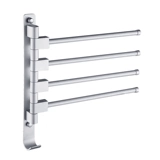 Активное вращение полотенца полотенце пространство алюминиевая туалетная подставка для ванной комнаты, полотенце висят двойной шест, чтобы избежать удара