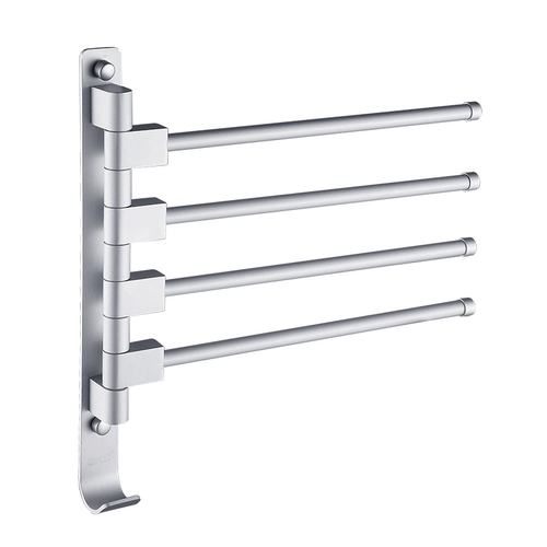 Активное вращение полотенца полотенце пространство алюминиевая туалетная подставка для ванной комнаты, полотенце висят двойной шест, чтобы избежать удара