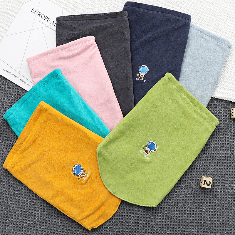 In autumn and winter, new U - shaped children around neck embroidery granule - chondle inner double - layer warm - proof baby neck