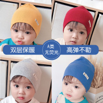 Baby hat spring and autumn pure cotton thin childrens autumn 0-3-6-12 months newborn baby warm tide winter