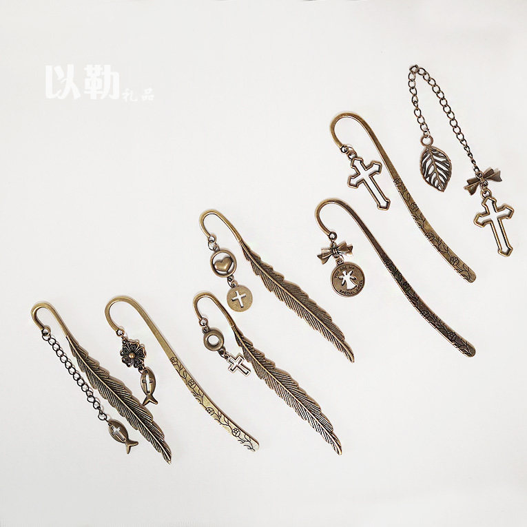 With Le Bookmark Metal Bookmark Idea Handcrafted Fine Small Fish Angel Clip Bookware Alloy Hollowed-out Holiday Small Gift