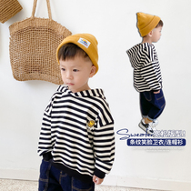 Ultra-Han Fan ~ boy Wei clothes Spring and autumn Lianhood striped jacket Childrens baby autumn clothes with childrens autumn clothes