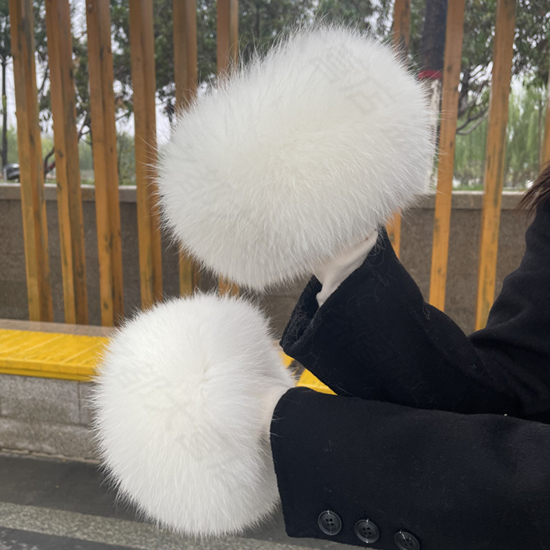 Real Fur Cuff Wrist Protectors, Fox Whole Fur Sleeves, Detachable for Coats, down Jackets, Outerwear, Arm Fur Loops, Sold Separately