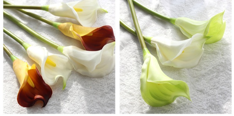 PU cảm thấy cao mô phỏng calla lily lớn chi nhánh đơn châu Âu trang trí nội thất phòng khách trang trí nhỏ hoa tươi giả - Trang trí nội thất đồ trang trí dcor giá rẻ