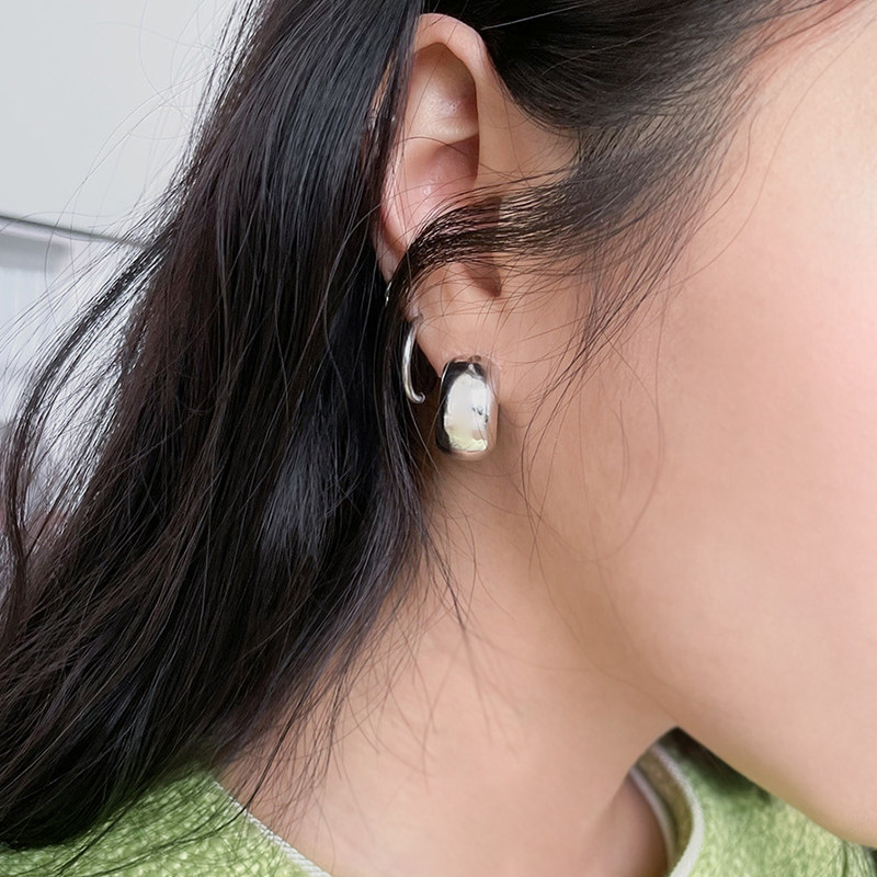 stylenanda Korea official website 21 early spring new wide edition ring bright metal earrings