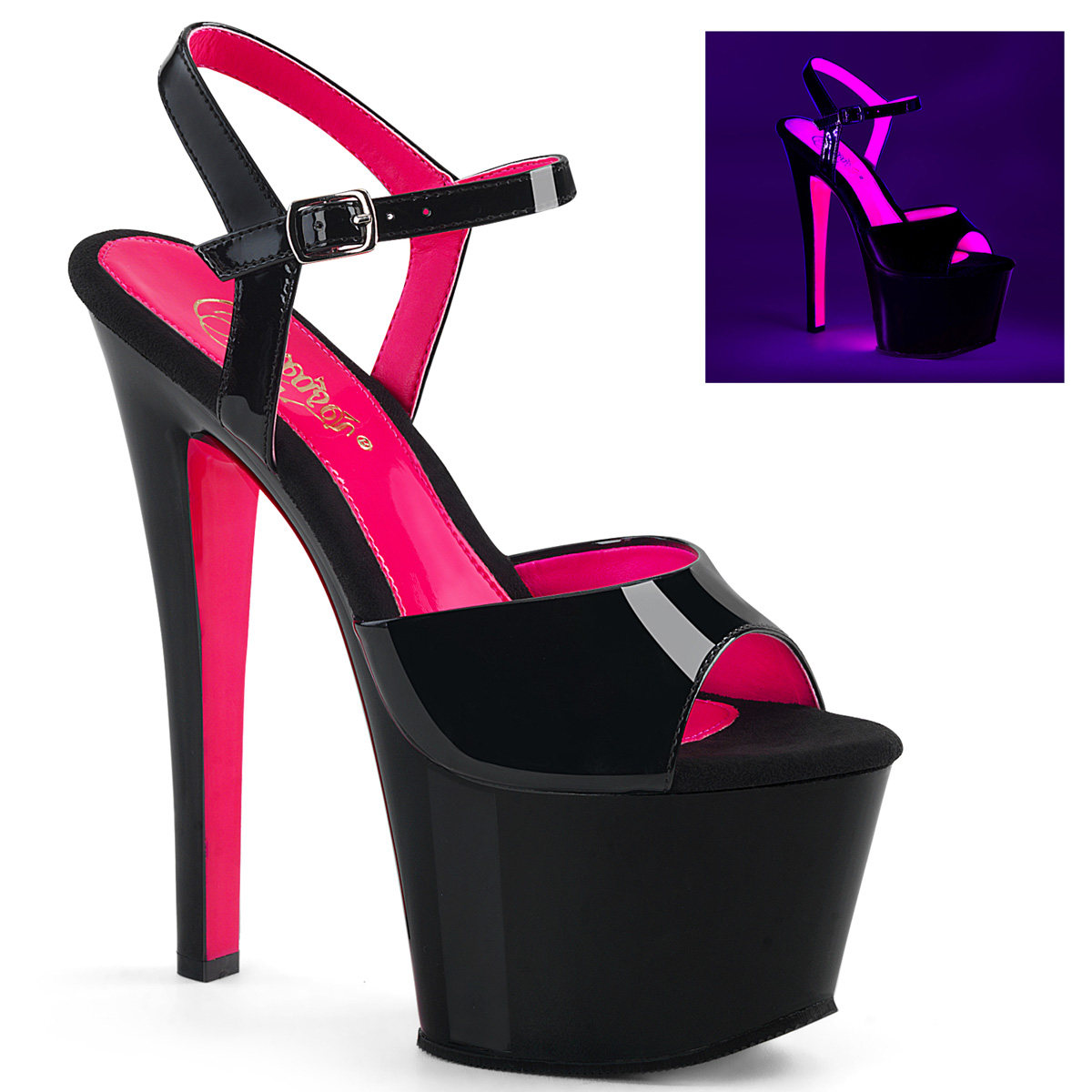 Pole dance special sexy high heels imported from the United States Pleaser Sky color matching performance special 18 cm
