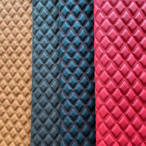 Car leather embroidery soft bag leather fabric cushion foot mat car roof bedside leather sliding door decorative sponge embroidery