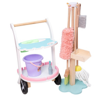 Childrens broom mop dustpan combination set Mini solid wood small broom men and women baby sweeping toys