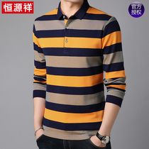Hengyuan Xiang Long sleeves T-shirt mens 2019 spring mens clothing cotton flap slim fit trend sympathetic undershirt polo shirt