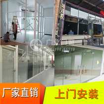 Guangzhou KFC door manufacturers custom-made tempered glass door storefront door frameless spring door shop custom-made