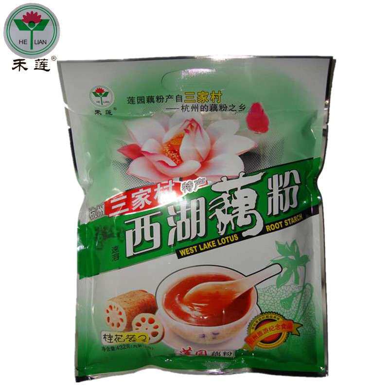 Hangzhou specialty West Lake lotus root powder Helian instant lotus root powder osmanthus lotus seeds, red dates, longan and other 4 flavors optional 432g