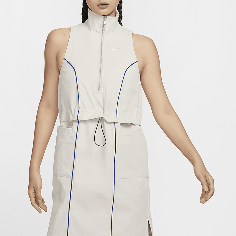 Nike Women's Woven Sports Casual Summer Mid-Length Sleeveless Waist Dress Fn2287-072 Nike Women's Woven Sports Casual Summer Mid-Length Sleeveless Waist Dress Fn2287-072