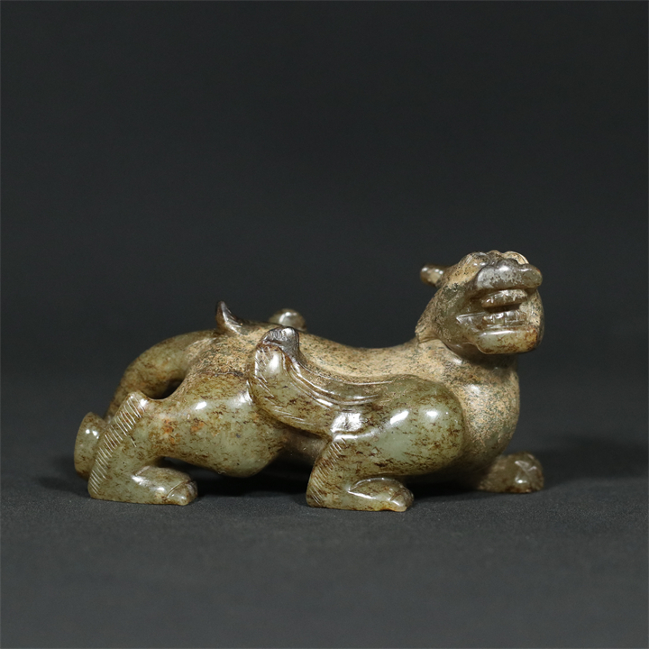 古玩古董汉代老玉器和田玉【籽料瑞兽貔貅】摆件古玉老玉包邮