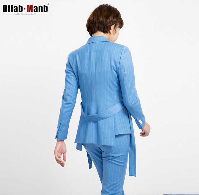 Dimeng High-End Suit Women's Striped 2023 Female CEO Suit Drape OL Commuting Slim Temperament Formal Wear