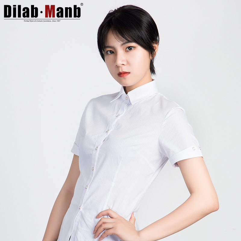 Dimeng short-sleeved shirt women's formal dress summer white high-end slim slim work clothes business temperament interview work clothes
